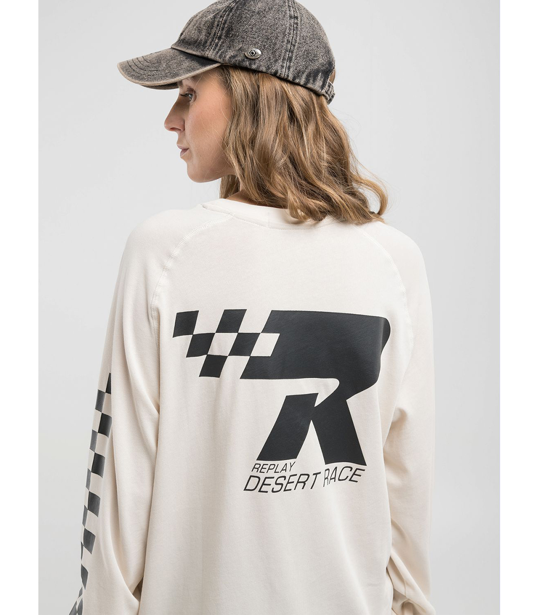 オーバーフィットコットンラスティックジャージープリントTシャツ 詳細画像 バターホワイト 7